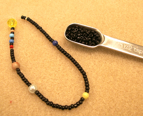 solar system necklace lesson